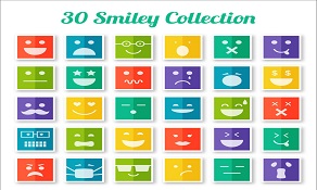 30 square expression vector icons